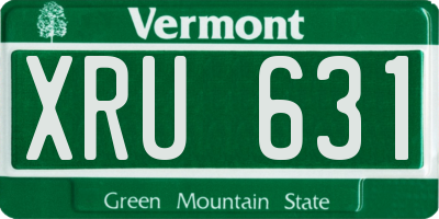 VT license plate XRU631