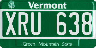 VT license plate XRU638