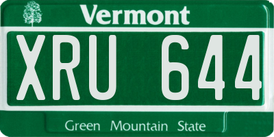 VT license plate XRU644