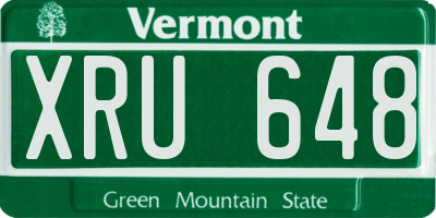 VT license plate XRU648