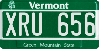 VT license plate XRU656