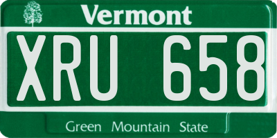 VT license plate XRU658