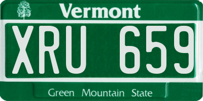 VT license plate XRU659