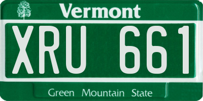 VT license plate XRU661