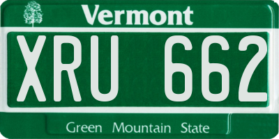 VT license plate XRU662