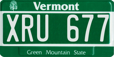 VT license plate XRU677