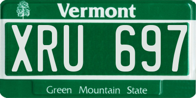VT license plate XRU697