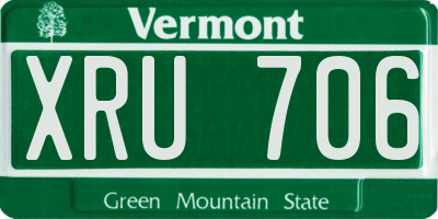 VT license plate XRU706