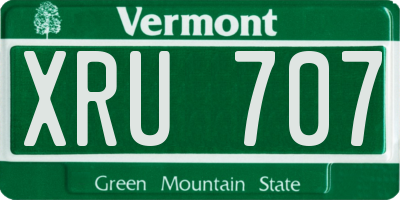 VT license plate XRU707