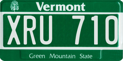 VT license plate XRU710