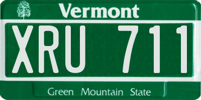 VT license plate XRU711