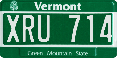 VT license plate XRU714