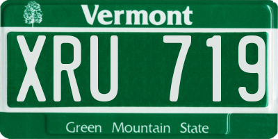 VT license plate XRU719