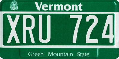 VT license plate XRU724