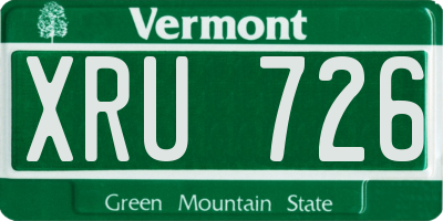 VT license plate XRU726