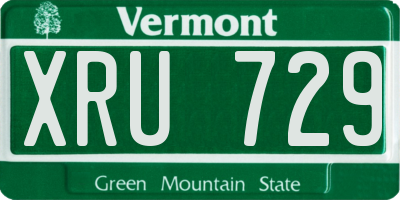 VT license plate XRU729