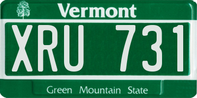 VT license plate XRU731