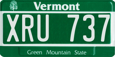 VT license plate XRU737