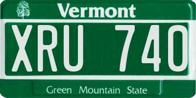 VT license plate XRU740