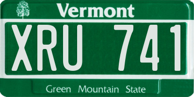 VT license plate XRU741
