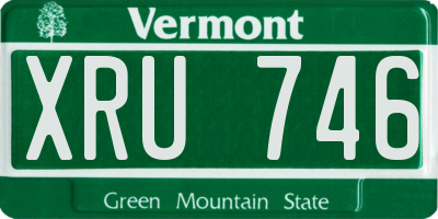 VT license plate XRU746