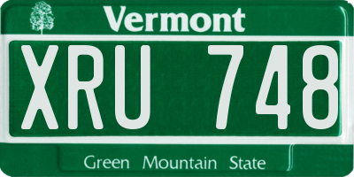 VT license plate XRU748