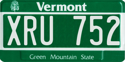 VT license plate XRU752