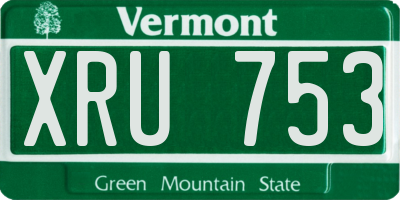 VT license plate XRU753