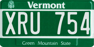 VT license plate XRU754
