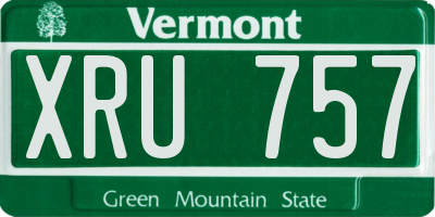 VT license plate XRU757