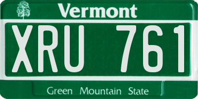 VT license plate XRU761