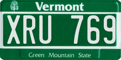 VT license plate XRU769