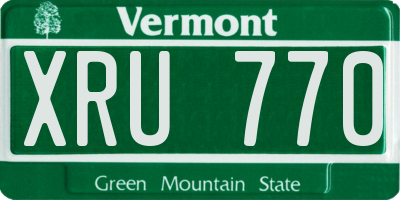 VT license plate XRU770