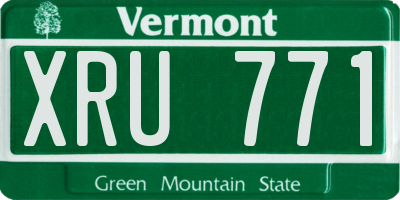 VT license plate XRU771