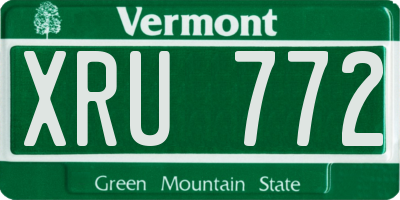VT license plate XRU772