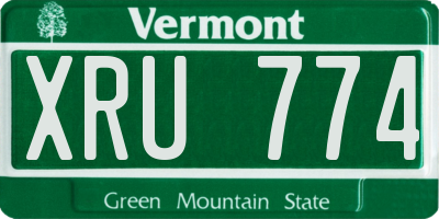 VT license plate XRU774