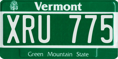VT license plate XRU775