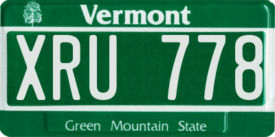 VT license plate XRU778