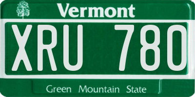 VT license plate XRU780