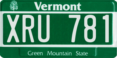 VT license plate XRU781