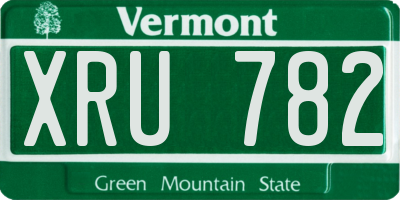 VT license plate XRU782