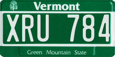 VT license plate XRU784