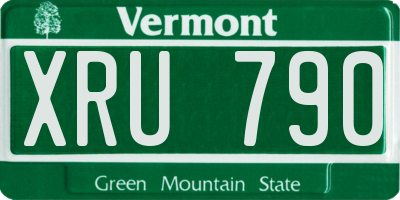 VT license plate XRU790