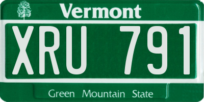 VT license plate XRU791