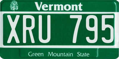 VT license plate XRU795