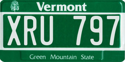 VT license plate XRU797