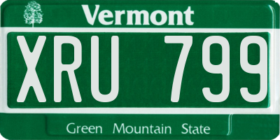 VT license plate XRU799