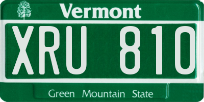 VT license plate XRU810