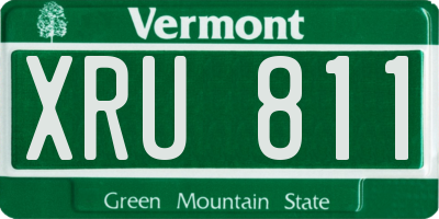 VT license plate XRU811