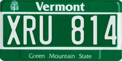 VT license plate XRU814